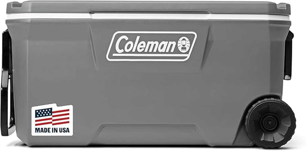 insulated portable rolling cooler