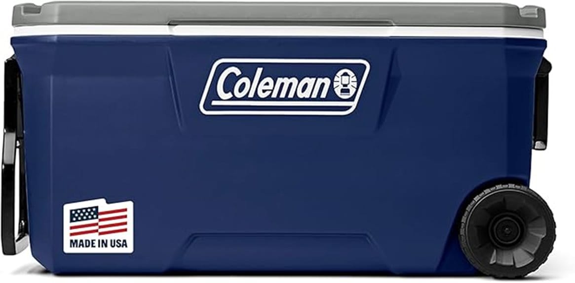 insulated portable rolling cooler