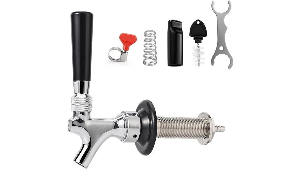kegerator beer faucet with stainless core