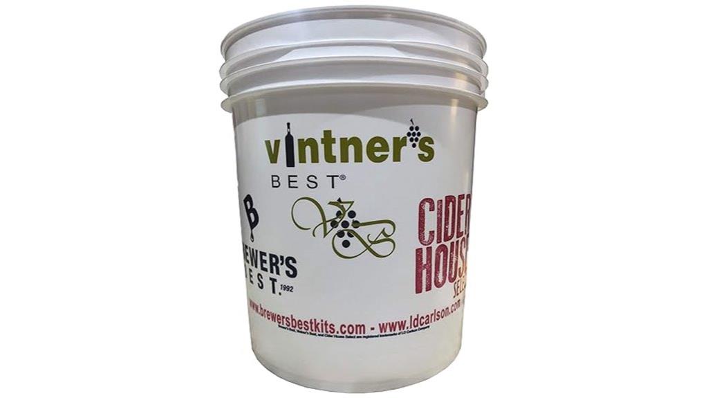large fermenting bucket white