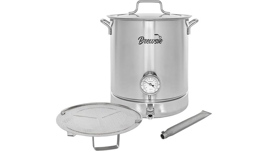 large stainless steel kettle