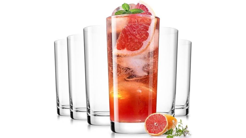 lead free crystal highball glasses
