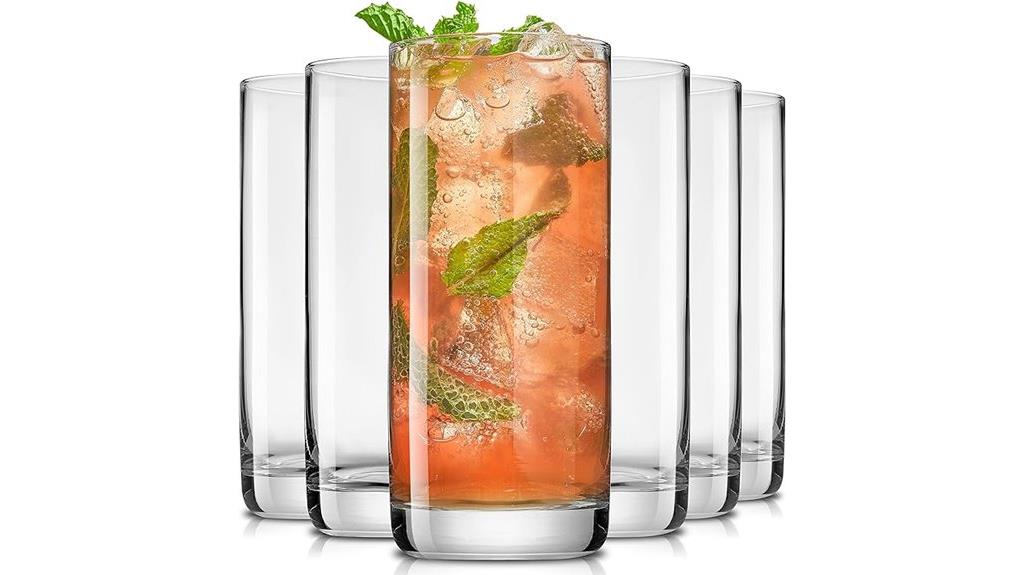 lead free crystal highball glasses