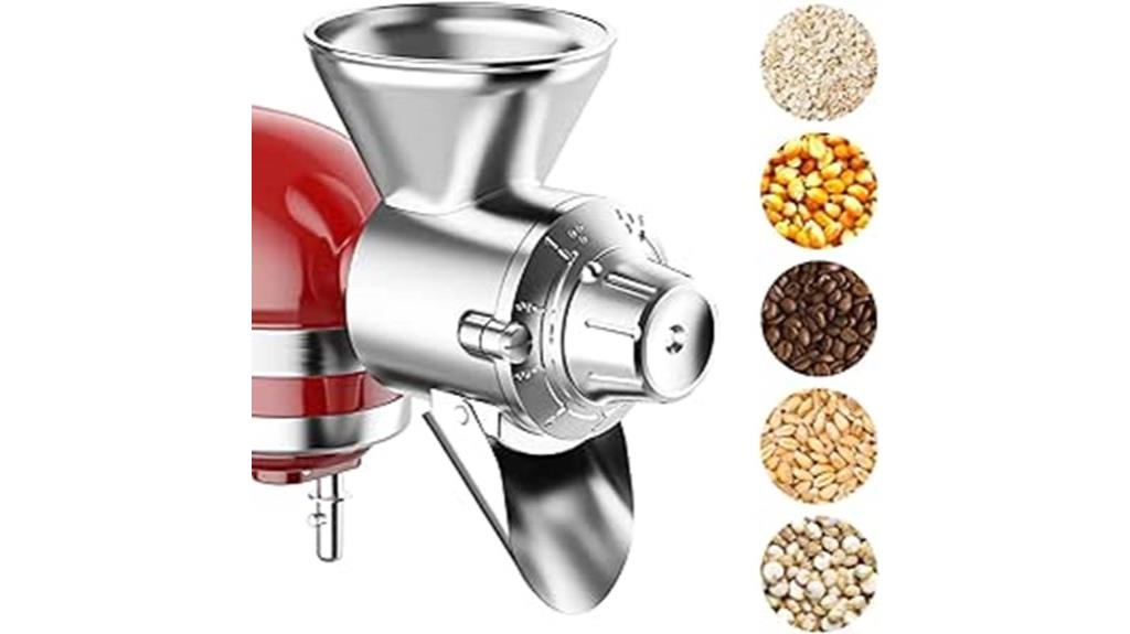 metal grain mill attachment