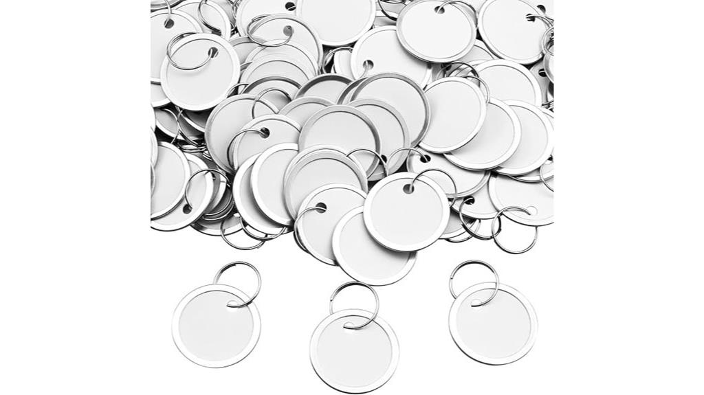 metal rim key tags