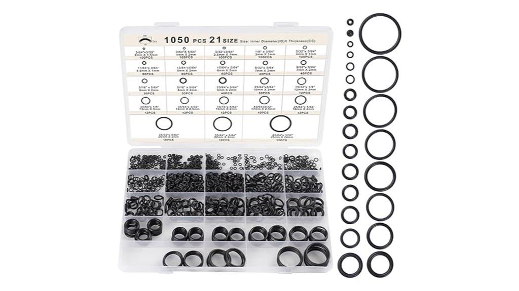 metric nitrile rubber o ring assortment