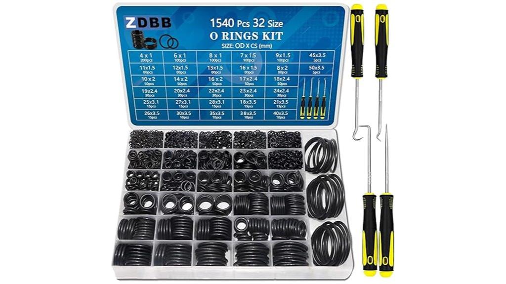 metric nitrile rubber o ring assortment