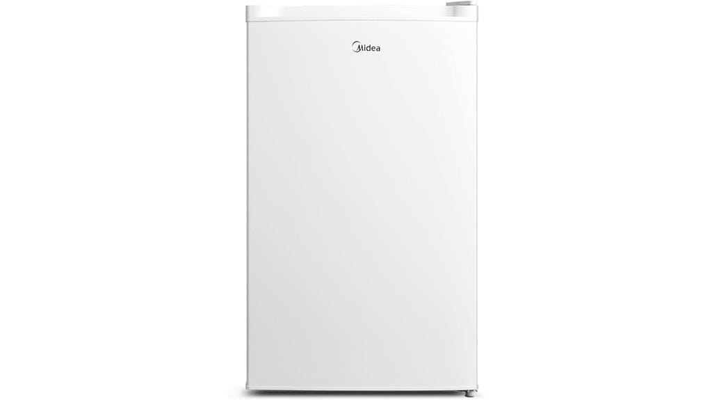 midea upright freezer white