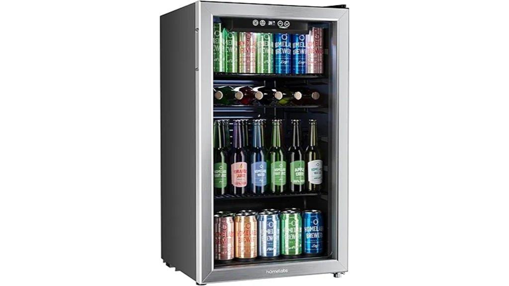 mini fridge with glass