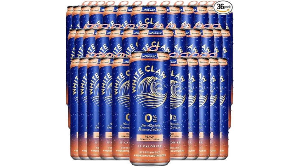 non alcoholic peach seltzer