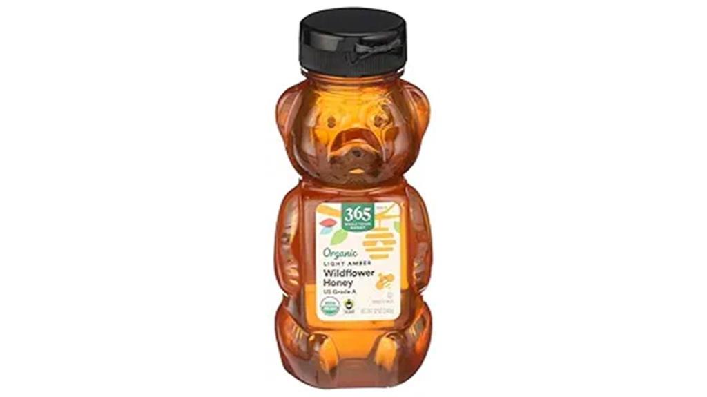 organic wildflower honey jar