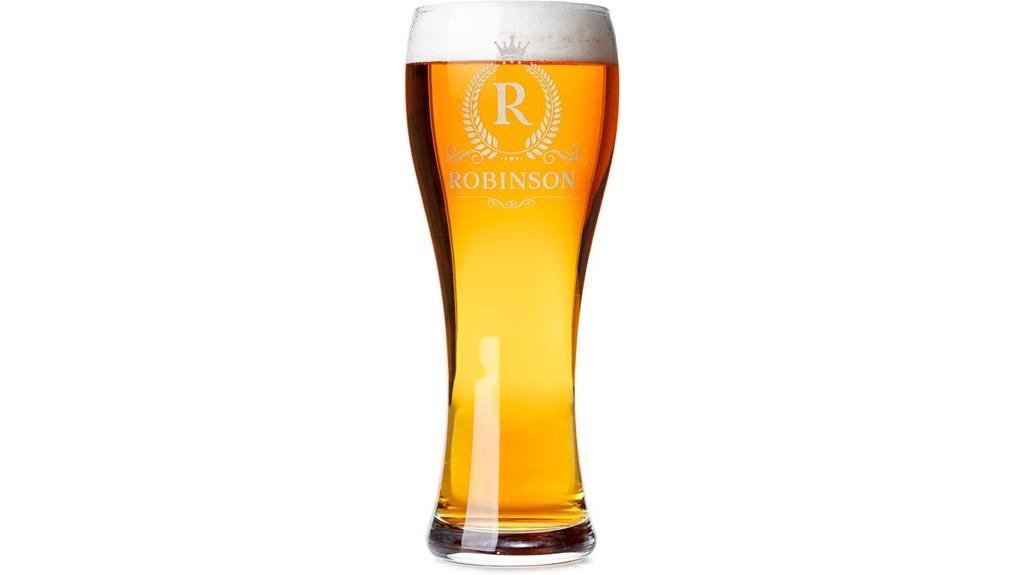 personalized custom engraved pilsner glass