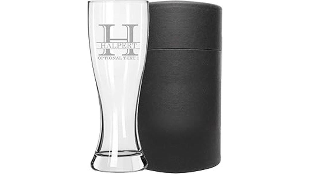 personalized engraved beer glass christmas gift