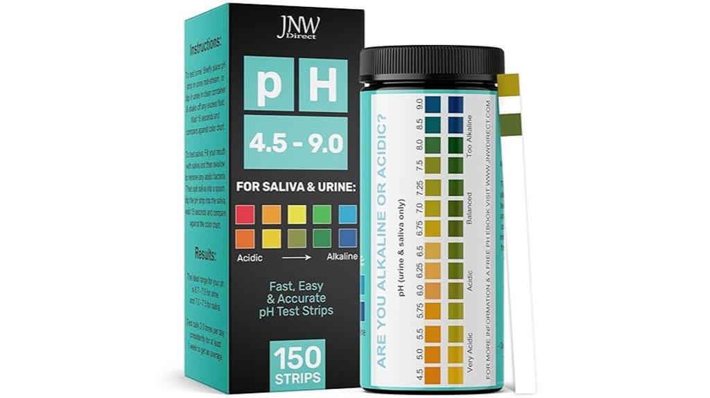ph test strips urine saliva
