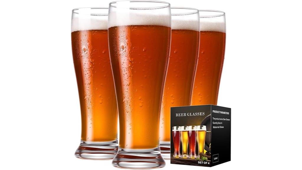 pilsner beer glasses set