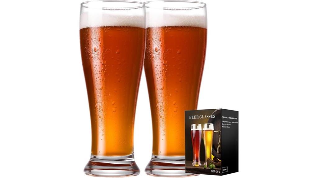 pilsner beer pint glasses