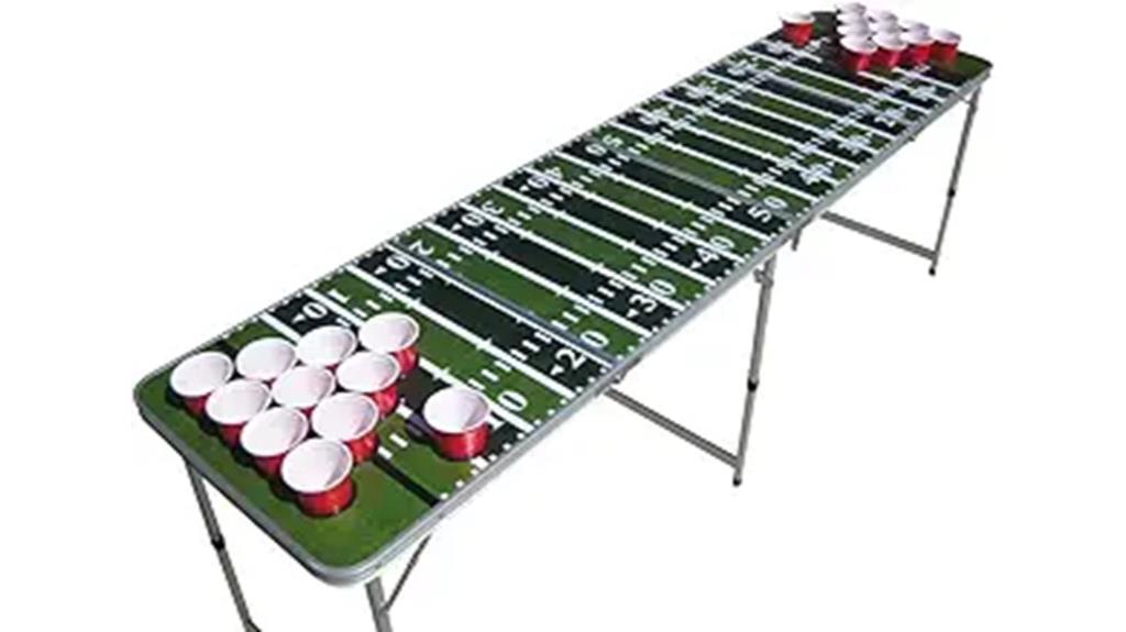 pong table with cup holders
