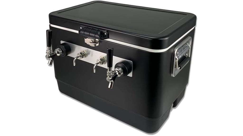 portable dual tap cooler