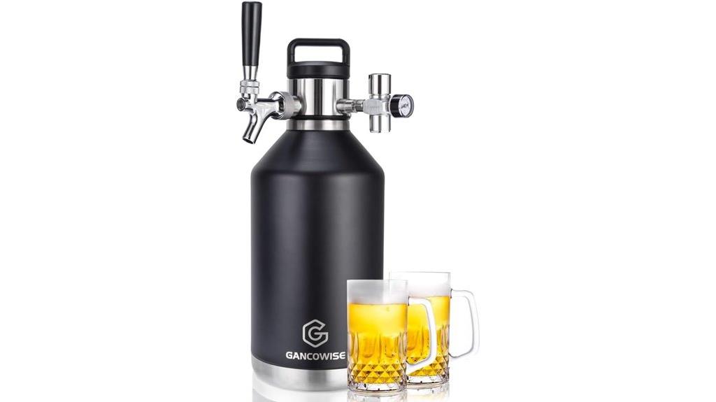 portable mini keg with faucet