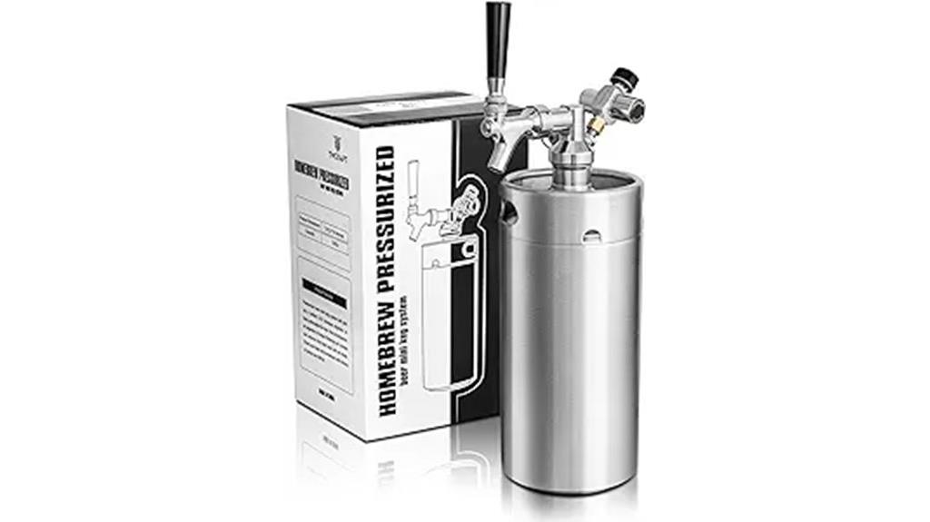 portable stainless steel keg