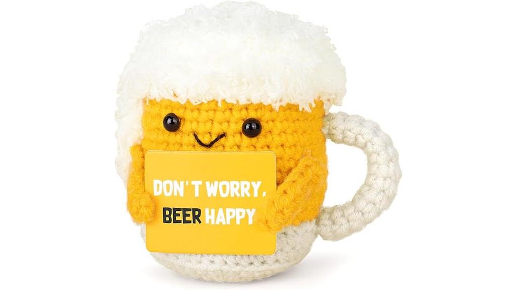 positive coffee crochet doll