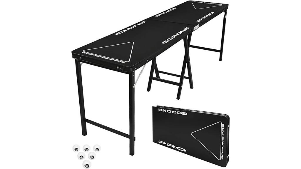 premium black beer pong table