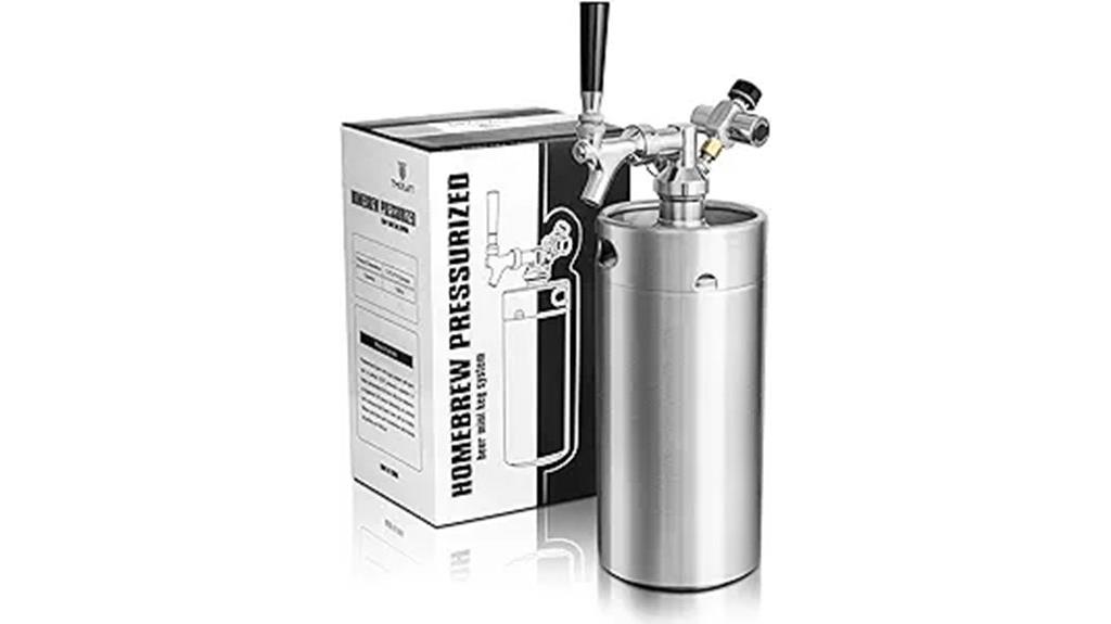 pressurized stainless steel keg