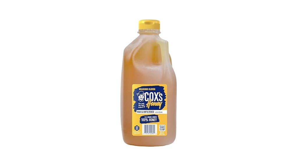 raw unfiltered clover honey