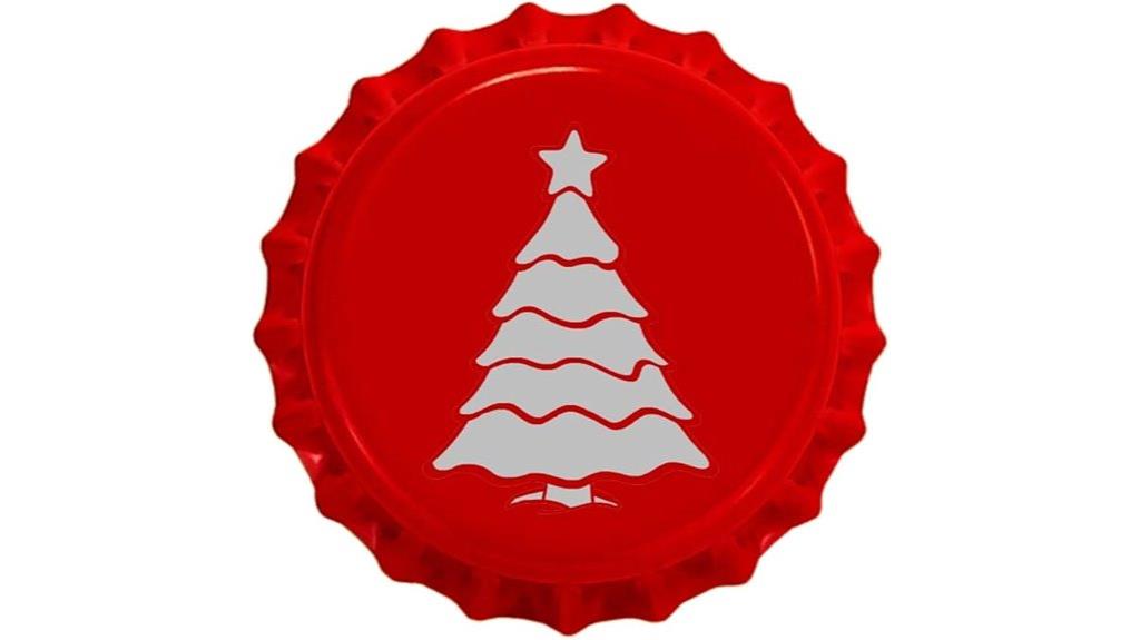 red christmas beer caps