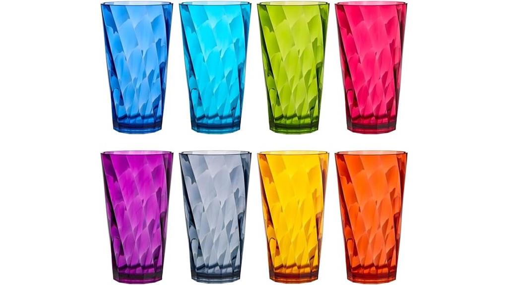 reusable plastic drinking glasses