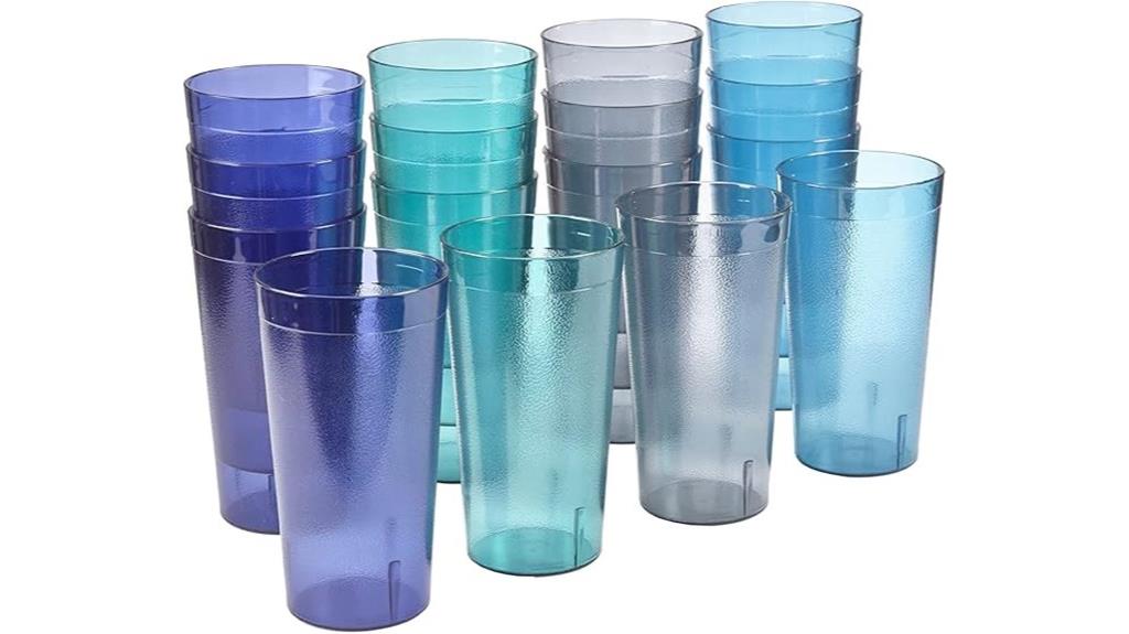 reusable plastic tumblers set