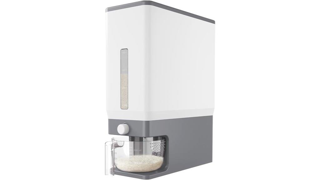 rice storage container dispenser
