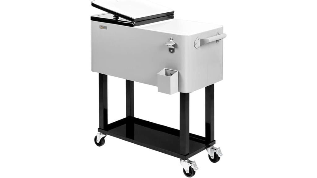 rolling ice chest cart