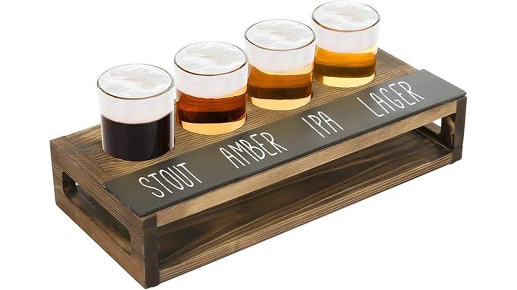 rustic wood beer tasting gift