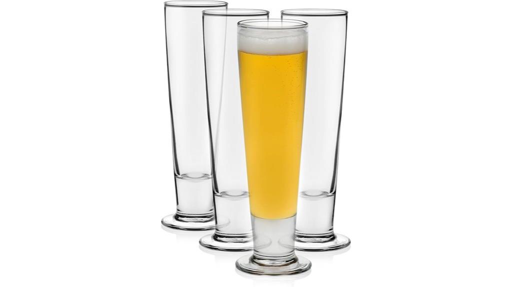 set of four glasses