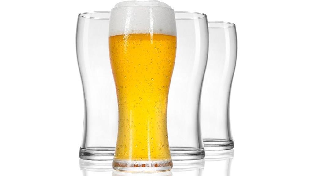 set of four glasses