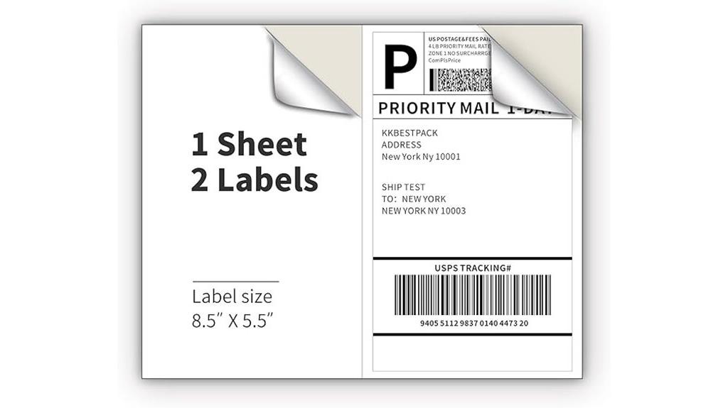 shipping labels for printing