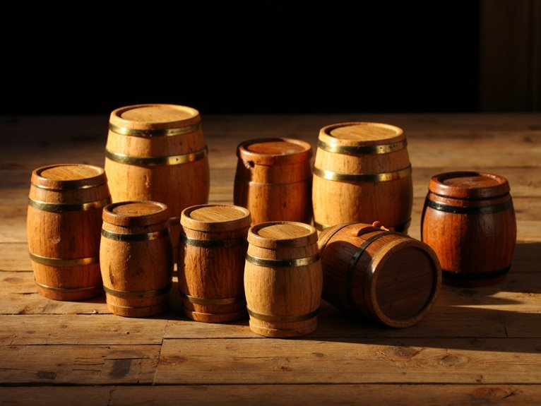small oak barrels for aging