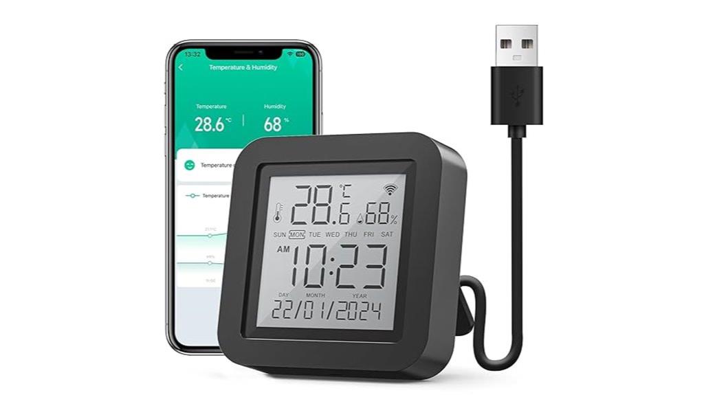 smart wifi thermometer hygrometer app controlled