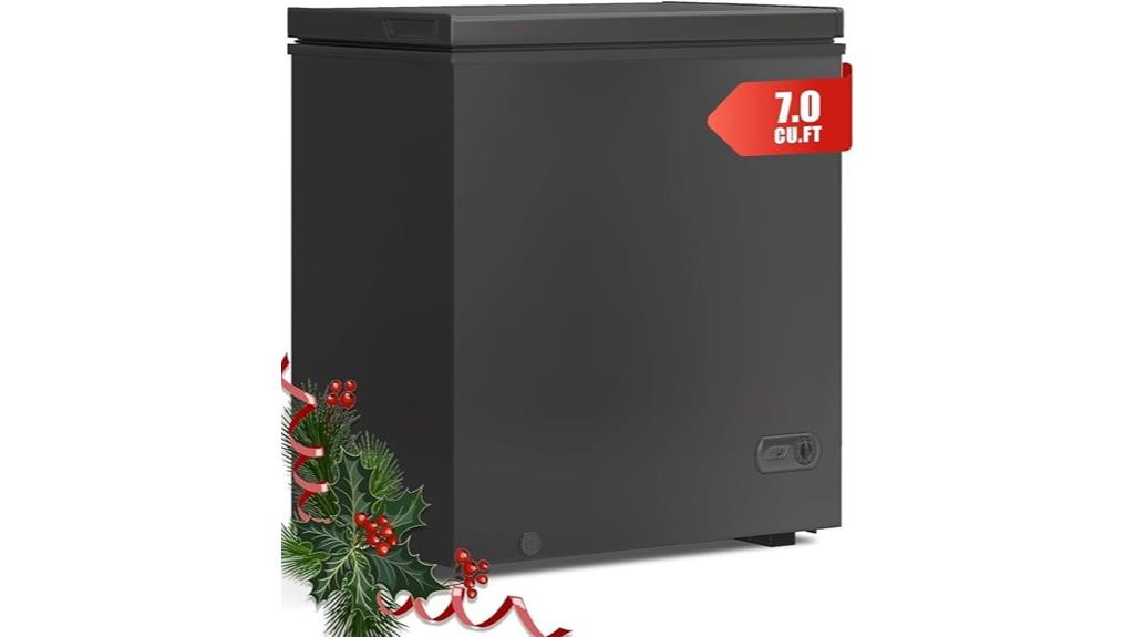 spacious adjustable temperature freezer