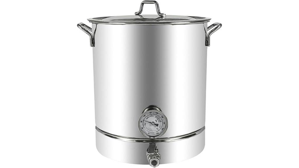 stainless steel brewing kettle