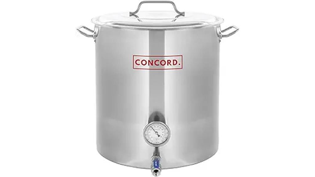 stainless steel brewing kettle
