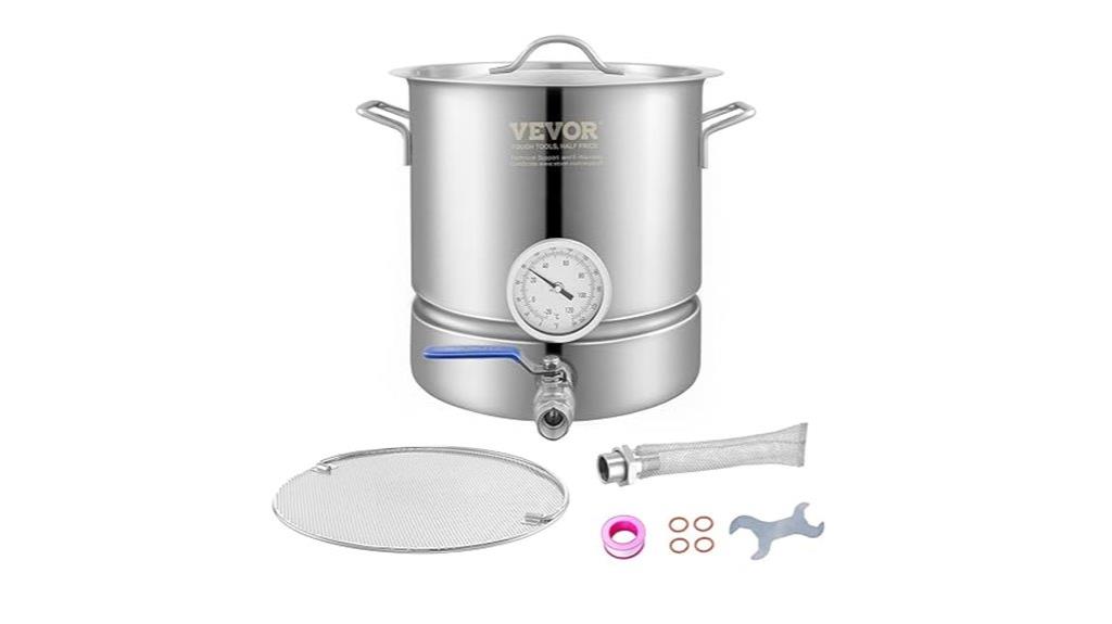 stainless steel brewing kettle