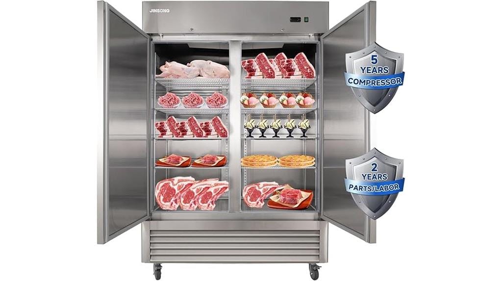 stainless steel commercial freezer