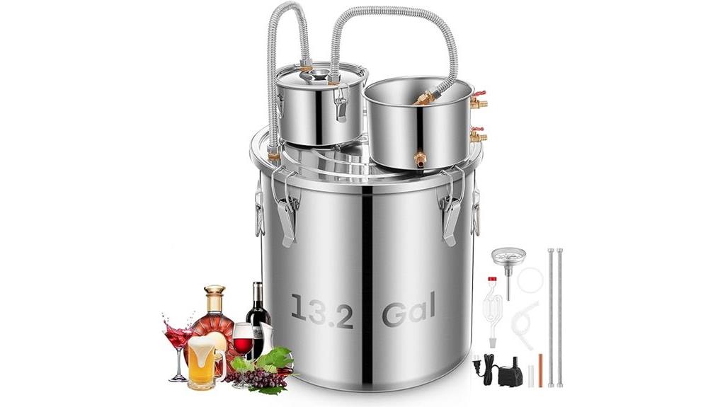 stainless steel home distilling kit