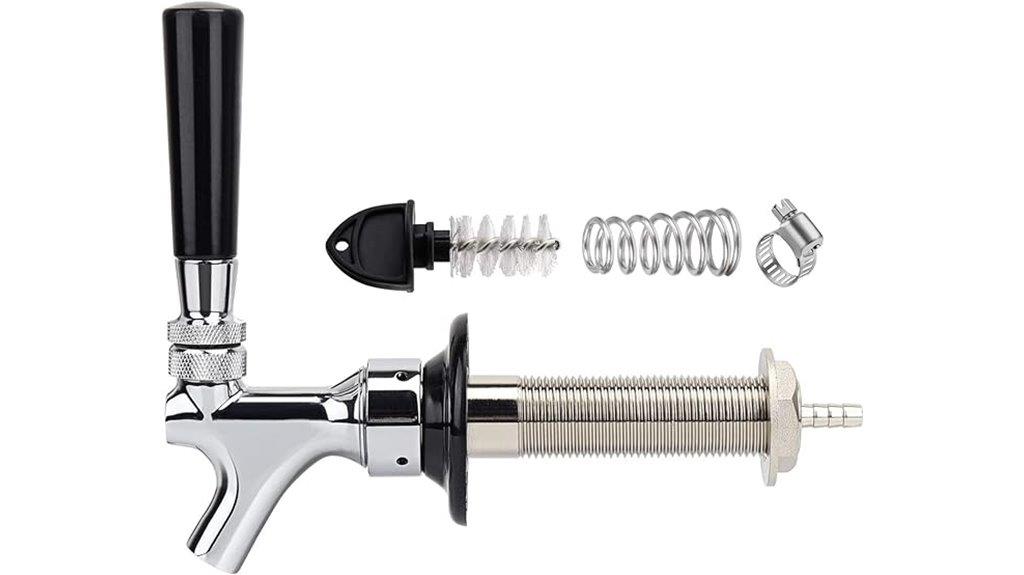 stainless steel homebrew kegerator beer faucet