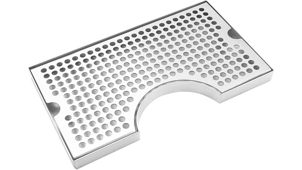 stainless steel non slip rubber drip trays