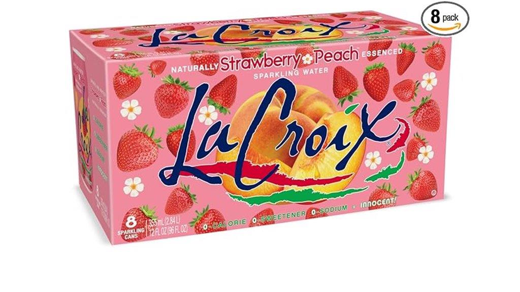 strawberry peach sparkling water