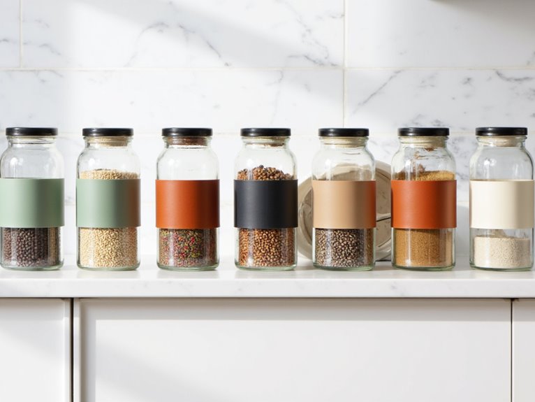 stylish organizational bottle labels