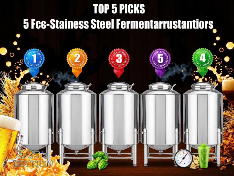 top stainless steel fermenters